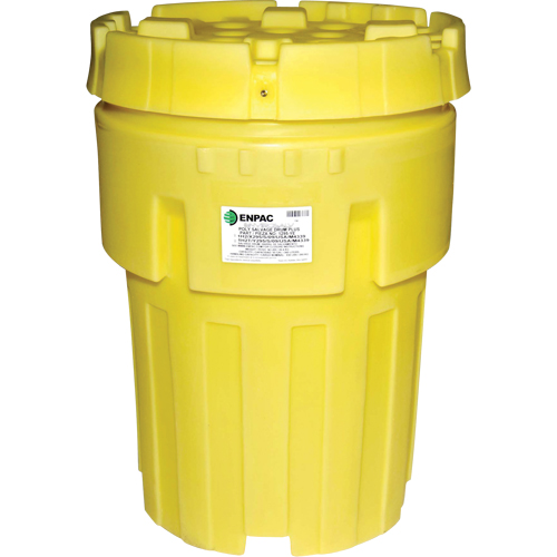 Barils de r&eacute;cup&eacute;ration en poly Plus Envirosalv , 95 gal. US, Stationnaire Maritime Industrial Rubber