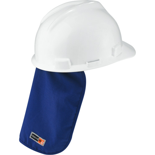 Chill-Its&reg; 6717FR Cooling FR Hardhat Pad & Neck Shade, Blue Maritime Industrial Rubber