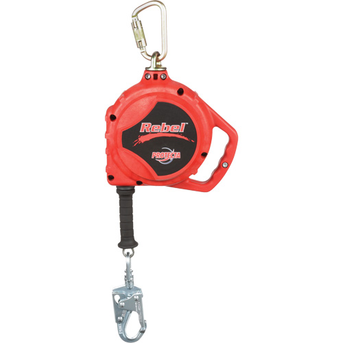 Rebel Self Retracting Lifeline, 33', Stainless Steel, Swivel Maritime Industrial Rubber