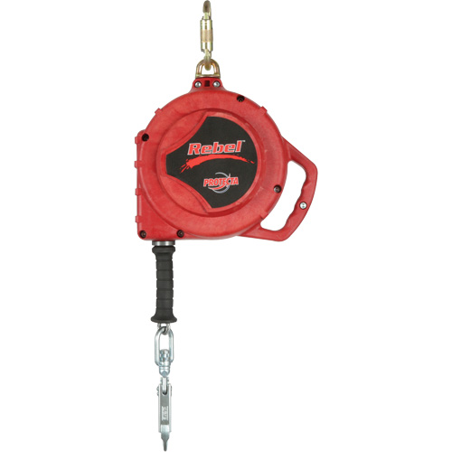 Rebel Self Retracting Lifeline, 50', Stainless Steel, Swivel Maritime Industrial Rubber