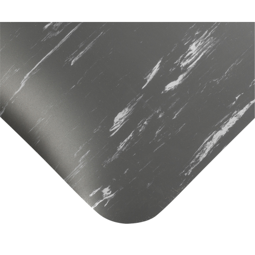 Tile-Top Select Anti-Microbial Mats No.494, Smooth, 3' x 10' x 1/2", Charcoal, PVC Maritime Industrial Rubber