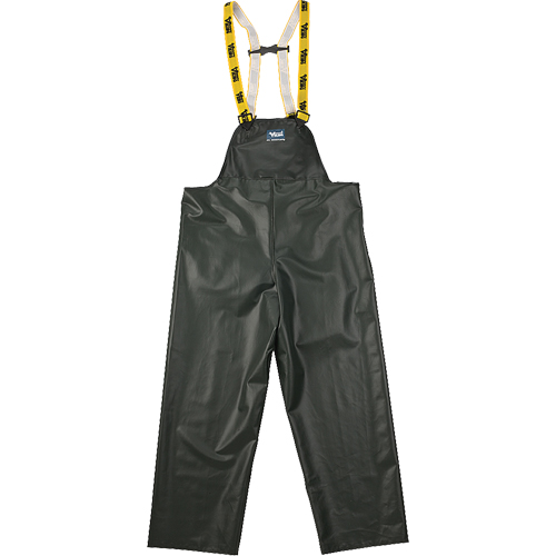 Pantalon de pluie &agrave; bavette Journeyman r&eacute;sistant aux produits chimiques, T-Grand, Vert, Polyester/PVC Maritime Industrial Rubber