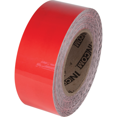 Ruban de marquage pour plancher Tuff Mark, 3" x 100', Polyester, Rouge Maritime Industrial Rubber