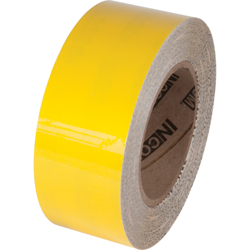 Tuff Mark&reg; Floor Marking Tape, 4" x 100', Polyester, Yellow Maritime Industrial Rubber
