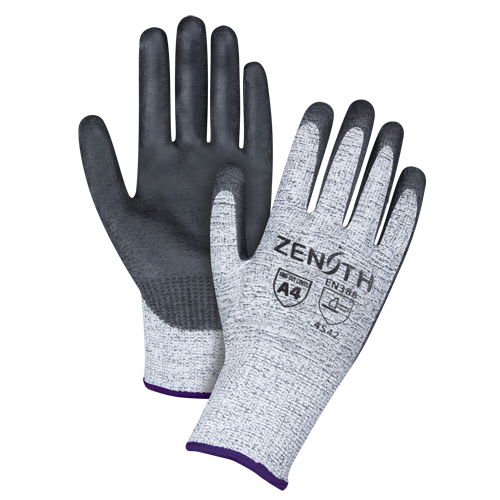 Seamless Stretch Cut-Resistant Gloves, Size 6/X-Small, 13 Gauge, Polyurethane Coated, HPPE Shell, ANSI/ISEA 105 Level 4/EN 388 Level 5 Maritime Industrial Rubber