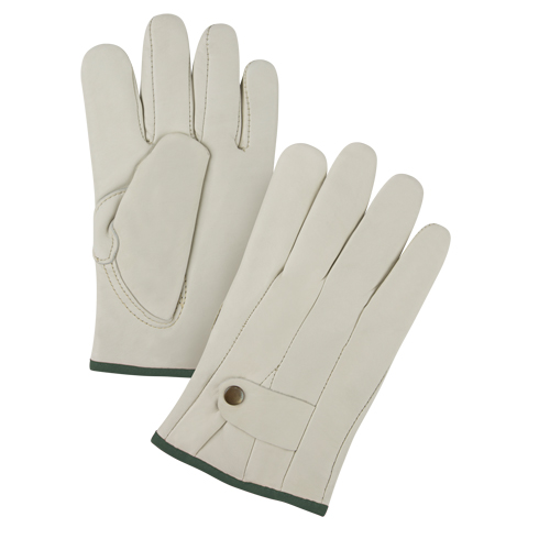 Premium Ropers Gloves, Medium, Grain Cowhide Palm Maritime Industrial Rubber