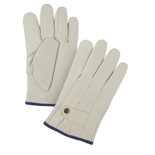 Gants de cordeur doubl&eacute;s pour l'hiver de premi&egrave;re qualit&eacute;, T-Grand, Paume Cuir fleur de vache, Doubleure Molleton Maritime Industrial Rubber