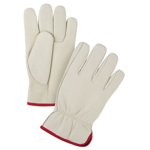 Gants de conducteur doubl&eacute;s pour l'hiver de premi&egrave;re qualit&eacute;, Petit, Paume en Cuir fleur de vache, Molleton Maritime Industrial Rubber