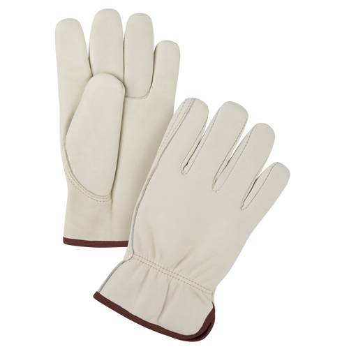 Gants de conducteur de premi&egrave;re qualit&eacute;, Grand, Paume en Cuir fleur de vache Maritime Industrial Rubber