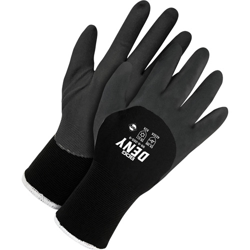 Gants synth&eacute;tiques, 10, R&ecirc;vetement Mousse de nitrile, Calibre 15, Enveloppe en Nylon/Acrylique Maritime Industrial Rubber