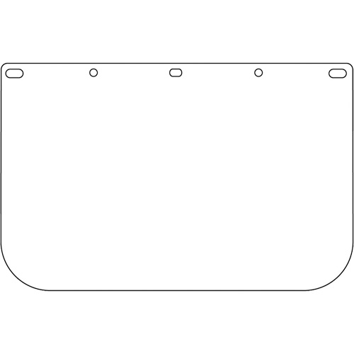 Dynamic Die Cut Faceshield Visor, PETG, Clear Tint Maritime Industrial Rubber