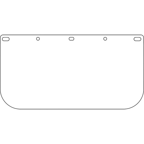 Dynamic Faceshield Visor Window, PETG, Clear Tint Maritime Industrial Rubber