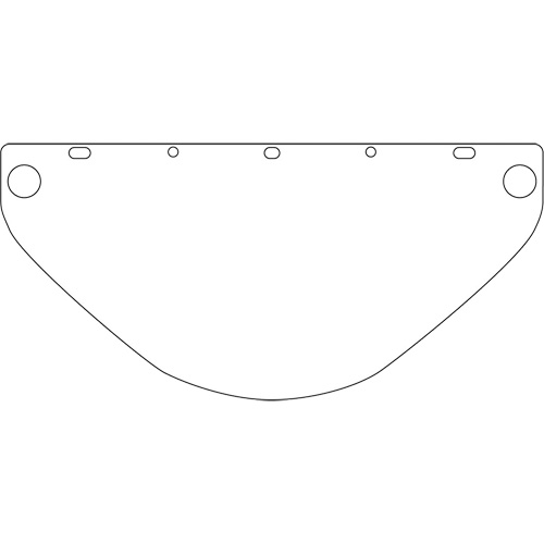 Dynamic Die Cut Faceshield Visor, PETG, Clear Tint Maritime Industrial Rubber
