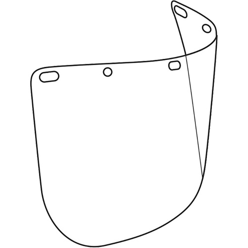 Dynamic Die Cut Faceshield Visor, Polycarbonate, Clear Tint Maritime Industrial Rubber