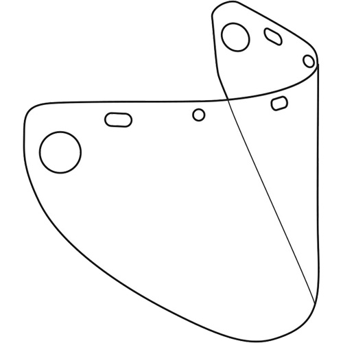 Dynamic Die Cut Formed Faceshield Visor, Polycarbonate, Clear Tint Maritime Industrial Rubber