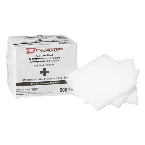 Dynamic Gauze Sponge, Pad, 4" L x 4" W, Medical Device Class 1 Maritime Industrial Rubber