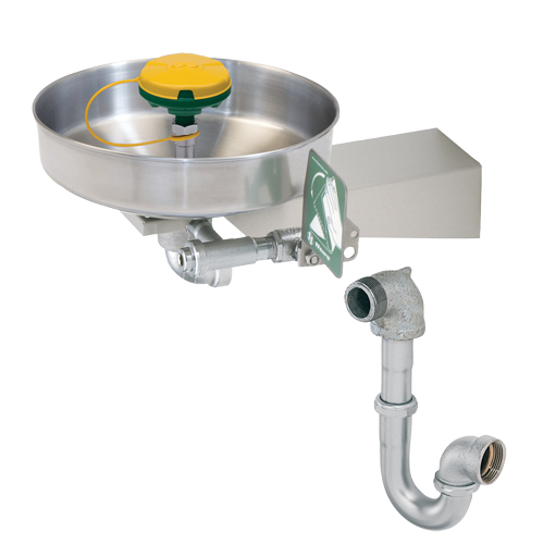 Axion&reg; Eye/Face Wash Station, Wall-Mount Installation, Stainless Steel Bowl Maritime Industrial Rubber