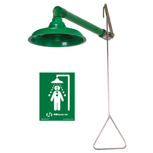 Drench Shower, Wall-Mount Maritime Industrial Rubber
