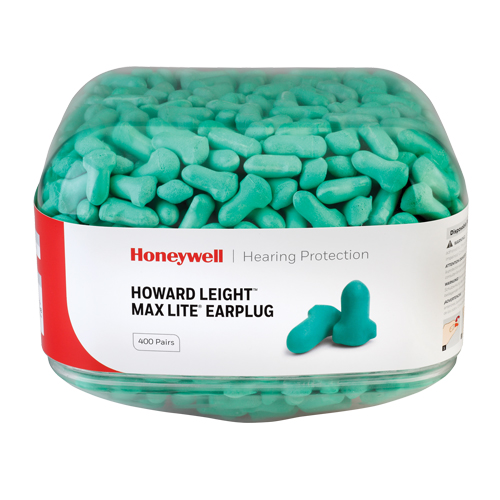 Howard Leight Maximum Lite Earplugs, Bulk - Canister Maritime Industrial Rubber