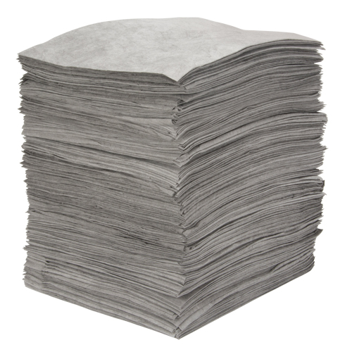 Feuilles absorbantes souffl&eacute;es de premi&egrave;re qualit&eacute;, Universel, 15" x 18", 30 gal. d'absorption Maritime Industrial Rubber