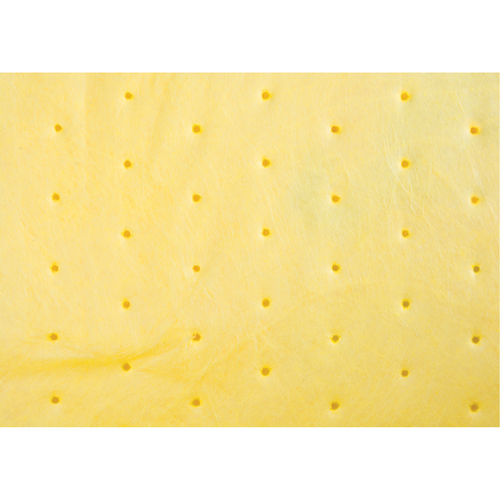 Tampons d'avertissement de premi&egrave;re qualit&eacute; - absorbants haute visibilit&eacute;, Universel, 15" x 18", 24,4 gal. d'absorption Maritime Industrial Rubber