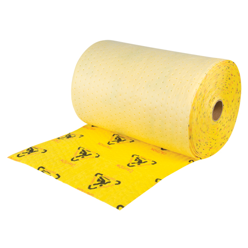 Premium Caution Rolls, Heavyweight, 150' L x 24" W, 37.6 gal. Absorbancy Maritime Industrial Rubber