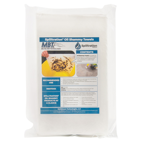 Chiffons pour l'huile Spilltration, Huile seulement, 16" x 10", 29 gal. d'absorption Maritime Industrial Rubber