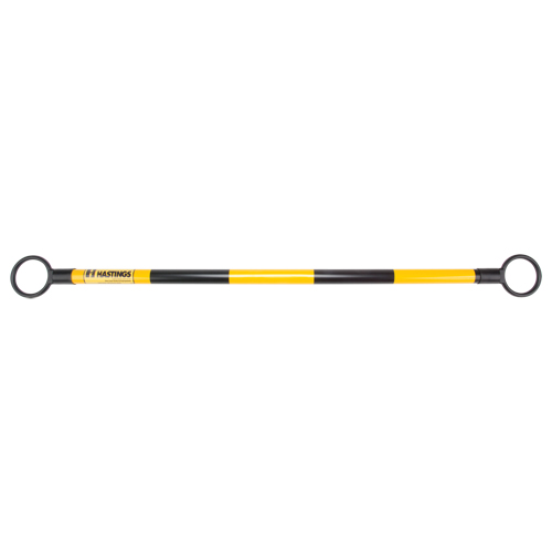 Barre t&eacute;lescopique pour barricade, Longueur d&eacute;ploy&eacute;e de 85", Noir/Jaune Maritime Industrial Rubber