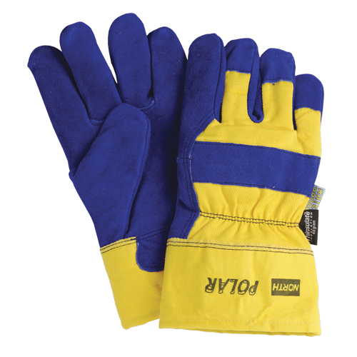 North Polar Insulated Gloves, Split Leather Palm, Size X-Large Maritime Industrial Rubber