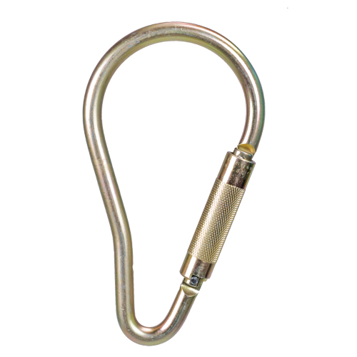 Carabiner, Steel, 5000 lbs Capacity Maritime Industrial Rubber
