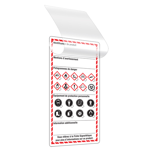 Self-Laminating Workplace Tags, Cardstock, 3" W x 6" H, French Maritime Industrial Rubber