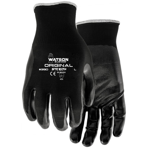 Stealth Original Coated Gloves, 7/Small, Nitrile Coating, 13 Gauge, Nylon Shell Maritime Industrial Rubber