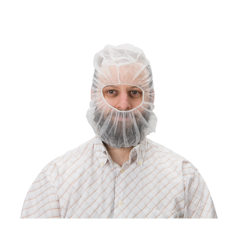 Disposable Hood, Polypropylene, White Maritime Industrial Rubber