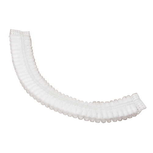 Bonnet bouffant pliss&eacute;, Polypropyl&egrave;ne, 19", Blanc Maritime Industrial Rubber