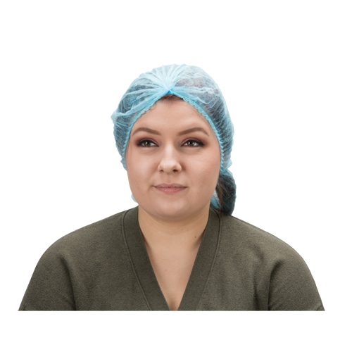 Bonnet bouffant pliss&eacute;, Polypropyl&egrave;ne, 21", Bleu Maritime Industrial Rubber