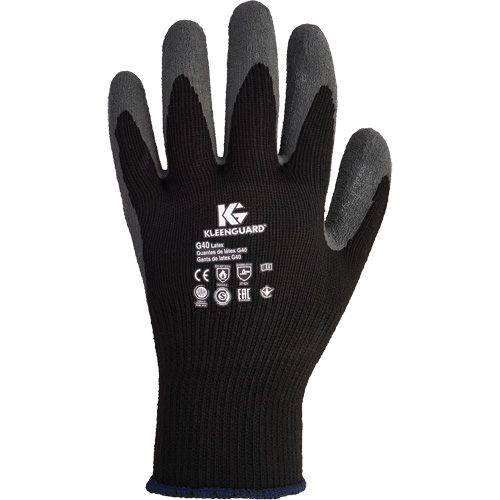 KleenGuard G40 Multi-Purpose Gloves, 7/Small, Rubber Latex Coating, 10 Gauge, Polyester/Cotton Shell Maritime Industrial Rubber
