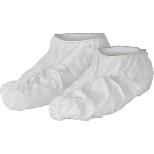 KleenGuard A40 Shoe Covers, One Size, Microporous, White Maritime Industrial Rubber