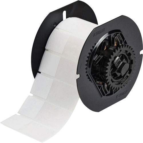 &eacute;tiquette autoplastifi&eacute;es pour fils et c&acirc;bles, Vinyle, 1" lo x 2,6" h, Incolore/blanc Maritime Industrial Rubber