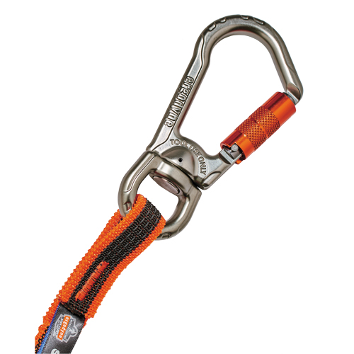 Squids&reg; 3109F(x) Double-Locking Tool Lanyard with Swivel, Bungee, Carabiner/Loop Maritime Industrial Rubber