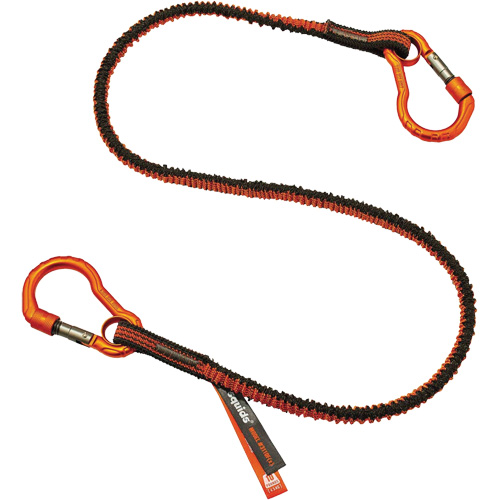 Squids&reg; 3110F(x) Tool Lanyard, Bungee, Dual Carabiner Maritime Industrial Rubber