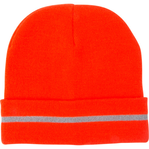 Bonnet en tricot haute visibilit&eacute; avec bande r&eacute;fl&eacute;chissante, Orange haute visibilit&eacute;, Acrylique Maritime Industrial Rubber