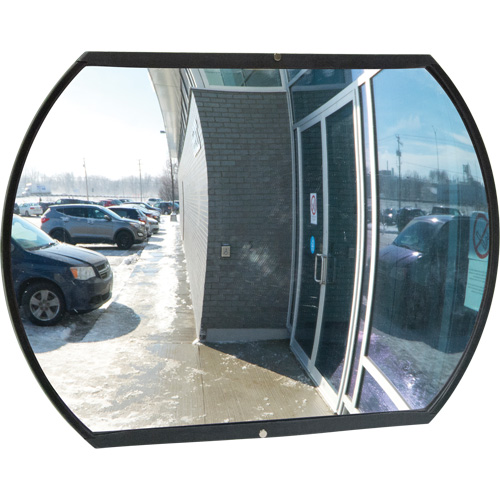 Miroir convexe rectangulaire/rond avec support, 20" h x 30" la, Int&eacute;rieur/Ext&eacute;rieur Maritime Industrial Rubber