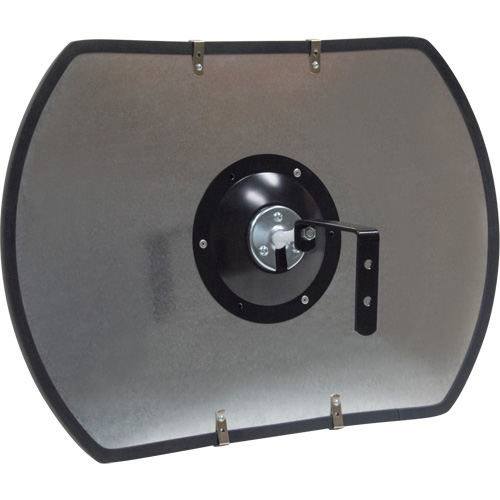 Miroir convexe rectangulaire/rond avec support, 12" h x 18" la, Int&eacute;rieur/Ext&eacute;rieur Maritime Industrial Rubber