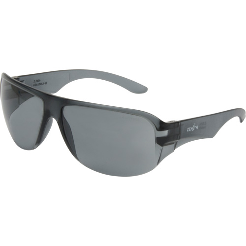 Lunettes de s&eacute;curit&eacute; s&eacute;rie Z2800, Lentille Grise/fum&eacute;e, Anti-&eacute;gratignures, ANSI Z87+/R&eacute;pond ou surpasse la norme CSA Z94.3 Maritime Industrial Rubber