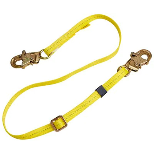 Web Adjustable Positioning Lanyard, 1 Legs, 4', CSA Class B, Polyester Maritime Industrial Rubber
