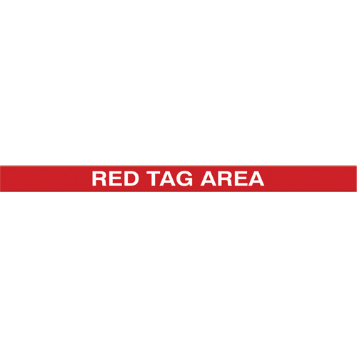 Marqueur robuste pour le sol Tough-Mark, Rectangle, 48" lo x 4" la, Rouge, Poly&eacute;thyl&egrave;ne Maritime Industrial Rubber