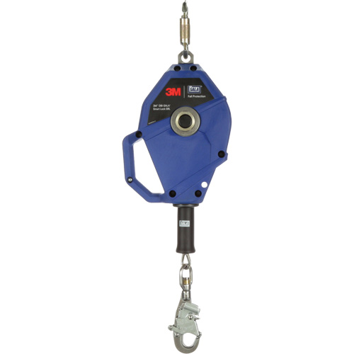 Cordage de s&eacute;curit&eacute; autor&eacute;tractable avec verrouillage intelligent, 20', Acier inoxydable, Pivotant Maritime Industrial Rubber