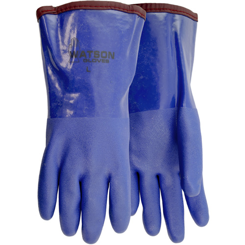 Frost Free Gloves, Size X-Large, 12" L, PVC, Fleece/Acrylic Inner Lining, Winter Weight Maritime Industrial Rubber