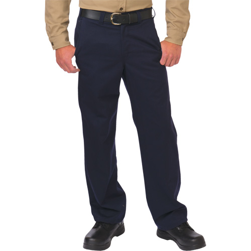 Pantalon de travail de protection contre l'arc &eacute;lectrique, 28, x 26, Bleu marin, 12,4 cal/cm2 Maritime Industrial Rubber