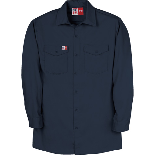 Chemise de travail de protection contre l'arc &eacute;lectrique, Moyen (grande taille), Bleu marin Maritime Industrial Rubber